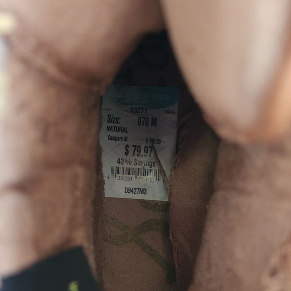 Sam Edelman Caldwell NWT Women's Size 7 Natural Snake Print Leather Duck Boots - Picture 6 of 7